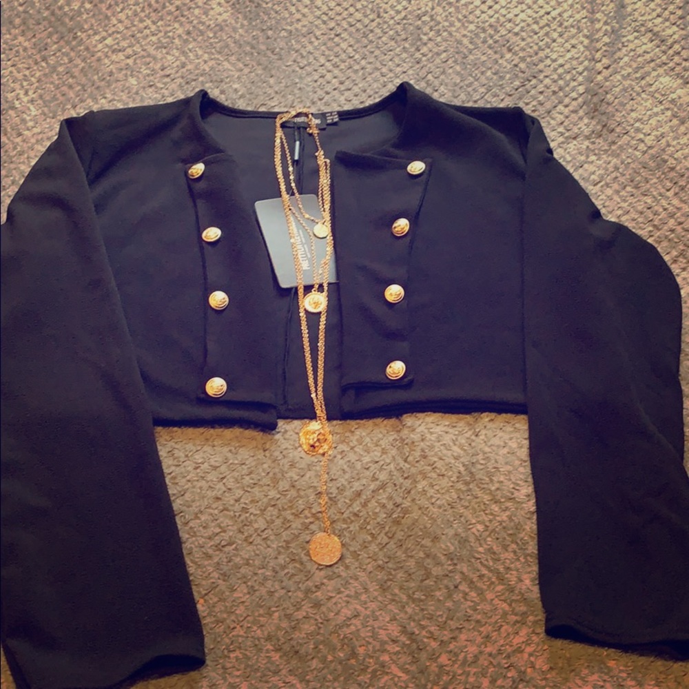 Military cropped jacket